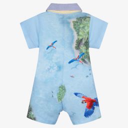 Lapin House-Baby Boys Blue Cotton Shortie | Childrensalon Outlet