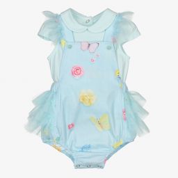 Lapin House-Baby Girls Blue Shortie Set | Childrensalon Outlet