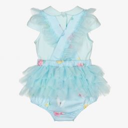 Lapin House-Baby Girls Blue Shortie Set | Childrensalon Outlet