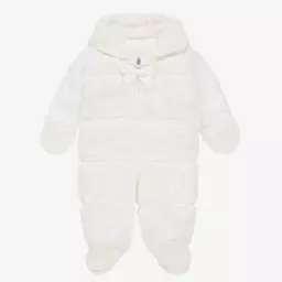 لابين هاوس-أوفرول شتوي تاكتيل بوجهين لون عاجي للمولودات | Childrensalon Outlet