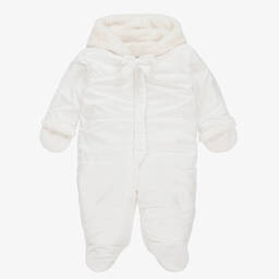 لابين هاوس-أوفرول شتوي تاكتيل بوجهين لون عاجي للمولودات | Childrensalon Outlet