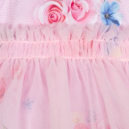 Lapin House-تبّان قطن لون زهري وأزرق بطبعة ورود للمولودات | Childrensalon Outlet