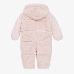 Lapin House-Baby Girls Pink Reversible Snowsuit | Childrensalon Outlet