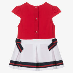 Lapin House-Бело-красное платье для малышек | Childrensalon Outlet
