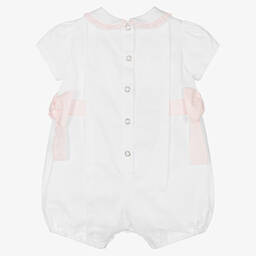 Lapin House-Baby Girls White Cotton & Lace Shortie | Childrensalon Outlet