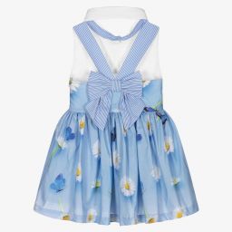 Lapin House-Blue Butterfly & Floral Dress | Childrensalon Outlet