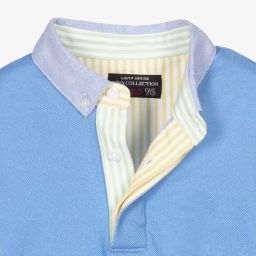 Lapin House-توب بولو قطن بيكيه لون أزرق باهت للأولاد | Childrensalon Outlet