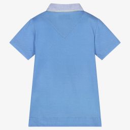 Lapin House-توب بولو قطن بيكيه لون أزرق باهت للأولاد | Childrensalon Outlet