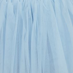 لابين هاوس-فستان و بلوز قطن جيرسي و تول لون أزرق | Childrensalon Outlet