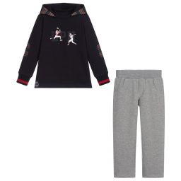 Lapin House-Серо-голубой спортивный костюм из хлопка | Childrensalon Outlet