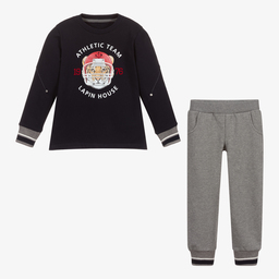 Lapin House-Blue & Grey Tiger Tracksuit | Childrensalon Outlet
