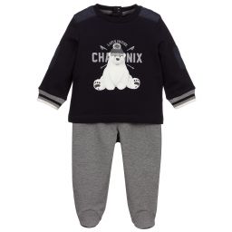 Lapin House-Blue & Grey Trousers Set | Childrensalon Outlet