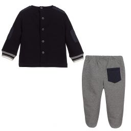 Lapin House-Blue & Grey Trousers Set | Childrensalon Outlet