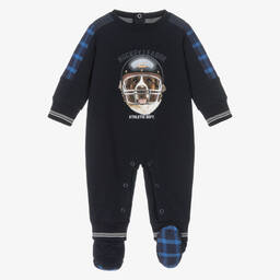 Lapin House-Blue Hockey Dog Romper Set | Childrensalon Outlet