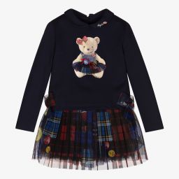 Lapin House-Blue Jersey & Tulle Skirt Set | Childrensalon Outlet