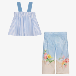 Lapin House-Blue Striped Trouser Set | Childrensalon Outlet