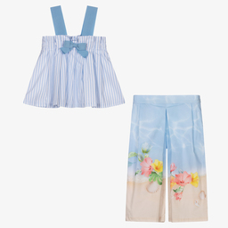 Lapin House-Blue Striped Trouser Set | Childrensalon Outlet