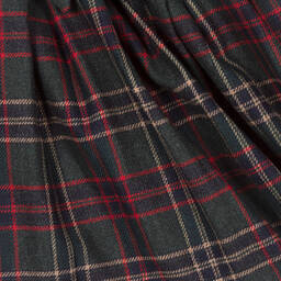 لابين هاوس-فستان قطن مخمل وتارتان لون كحلي وأخضر | Childrensalon Outlet