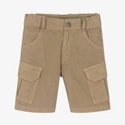 Lapin House-Boys Beige Cotton Cargo Shorts | Childrensalon Outlet