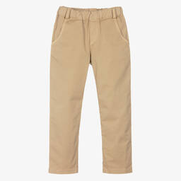 Lapin House-Boys Beige Cotton Trousers | Childrensalon Outlet