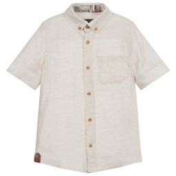 Lapin House-Boys Beige Linen Shirt | Childrensalon Outlet