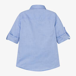 Lapin House-Boys Blue Cotton Boat Shirt | Childrensalon Outlet