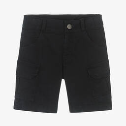 Lapin House-Boys Blue Cotton Cargo Shorts | Childrensalon Outlet