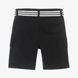 Lapin House-Boys Blue Cotton Cargo Shorts | Childrensalon Outlet