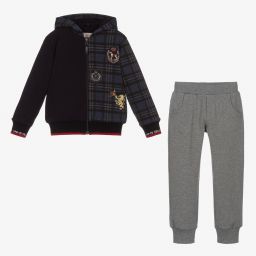 Lapin House-Boys Blue Cotton Tracksuit | Childrensalon Outlet