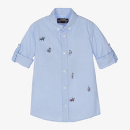 Lapin House-Boys Blue Knights Shirt | Childrensalon Outlet