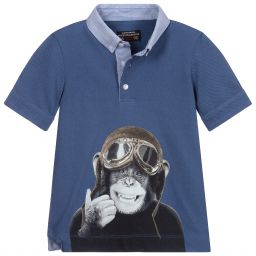 Lapin House-Boys Blue Polo Shirt | Childrensalon Outlet