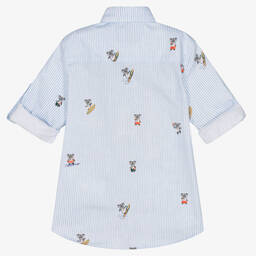 Lapin House-Хлопковая рубашка в голубую полоску с коалами | Childrensalon Outlet