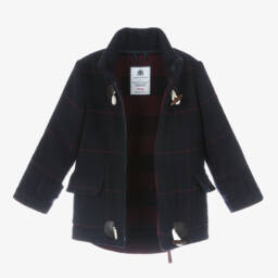 Lapin House-معطف دافل كاروهات صوف لون كحلي للأولاد | Childrensalon Outlet