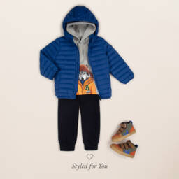 Lapin House-بدلة رياضية قطن لون رمادي وكحلي للأولاد | Childrensalon Outlet