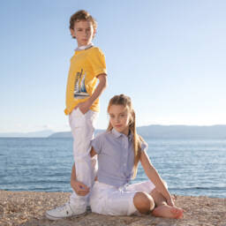 Lapin House-بنطلون كتان نقي بحزام للأولاد | Childrensalon Outlet