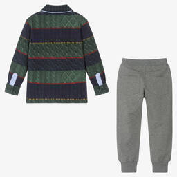 Lapin House-Boys Green & Blue Trousers Set | Childrensalon Outlet