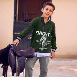 Lapin House-Зелено-серый спортивный костюм для мальчиков | Childrensalon Outlet