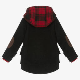 Lapin House-معطف دافيل مزيج صوف لون رمادي للأولاد | Childrensalon Outlet