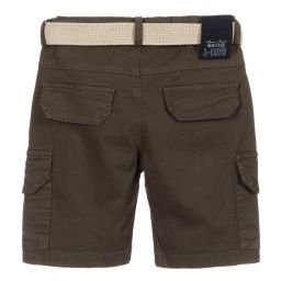 Lapin House-شورت كارغو قطن تويل لون أخضر كاكي | Childrensalon Outlet