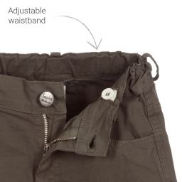 Lapin House-شورت كارغو قطن تويل لون أخضر كاكي | Childrensalon Outlet