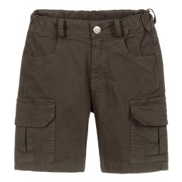 Lapin House-شورت كارغو قطن تويل لون أخضر كاكي | Childrensalon Outlet