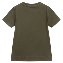 Lapin House-Boys Khaki Green T-Shirt  | Childrensalon Outlet