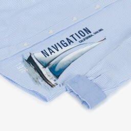 Lapin House-Boys Nautical Stripe Shirt with Boats | Childrensalon Outlet