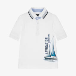 Lapin House-Boys Nautical White Polo Tee | Childrensalon Outlet