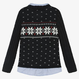 لابين هاوس-بلوفر أكريليك وقطن محبوك لون كحلي للأولاد | Childrensalon Outlet