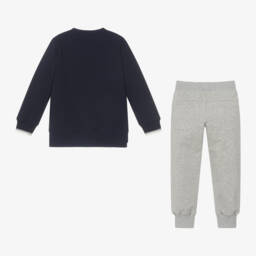 Lapin House-بدلة رياضية قطن لون رمادي وكحلي للأولاد | Childrensalon Outlet