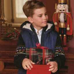 Lapin House-Boys Navy Hooded Gilet and Jumper | Childrensalon Outlet
