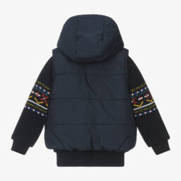 Lapin House-Boys Navy Hooded Gilet and Jumper | Childrensalon Outlet