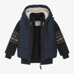 Lapin House-Boys Navy Hooded Gilet and Jumper | Childrensalon Outlet