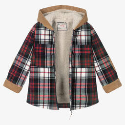 Lapin House-Красная куртка в клетку с капюшоном для мальчиков | Childrensalon Outlet